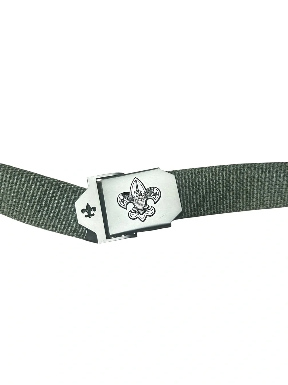 Boy Scouts of America BSA Green Web Belt Up To 42” Metal Buckle Gear olive kid